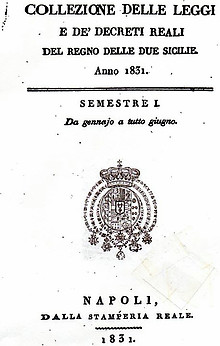 Reddito di cittadinanza nel Reame Due Sicilie 1831 a