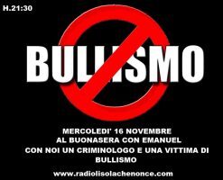 Radio L’isola che non c’è – BULLISMO- 16 nov 2016