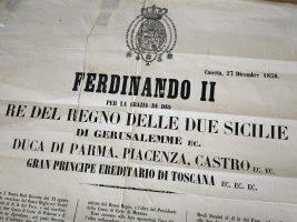 Decreto Borbone, 1858 Tesoreria Cassa di Sconto Sicilia, Palermo, Napoli e Bari.
