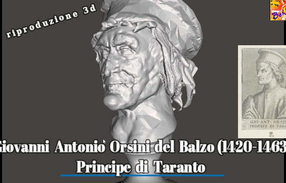 Giovanni Antonio Orsini del Balzo principe di Taranto XV sec – riproduzione 3d